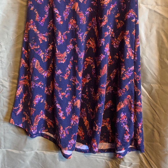 purple patterned LuLaRoe dress - Picture 2 of 3